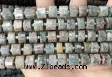 CRB2302 15.5 inches 10mm - 11mm faceted tyre ghost gemstone beads