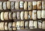 CRB2568 15.5 inches 2*4mm heishi picture jasper beads wholesale