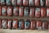 CRB2569 15.5 inches 2*4mm heishi brecciated jasper beads wholesale