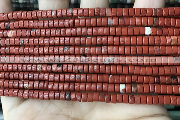 CRB2570 15.5 inches 2*4mm heishi red jasper beads wholesale