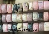 CRB2572 15.5 inches 2*4mm heishi rhodonite beads wholesale