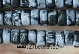 CRB2575 15.5 inches 2*4mm heishi snowflake obsidian beads wholesale