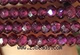 CRB2600 15.5 inches 2*3mm faceted rondelle red garnet beads