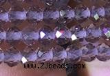 CRB2603 15.5 inches 2*3mm faceted rondelle smoky quartz beads