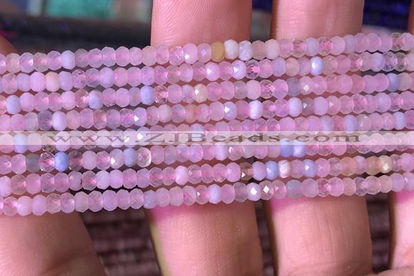 CRB2605 15.5 inches 2*3mm faceted rondelle morganite beads