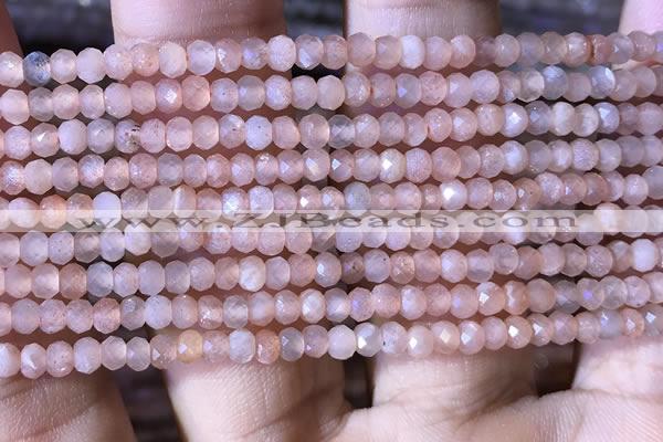 CRB2624 15.5 inches 2*3mm faceted rondelle moonstone beads