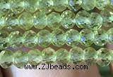 CRB2637 15.5 inches 2*3mm faceted rondelle peridot gemstone beads