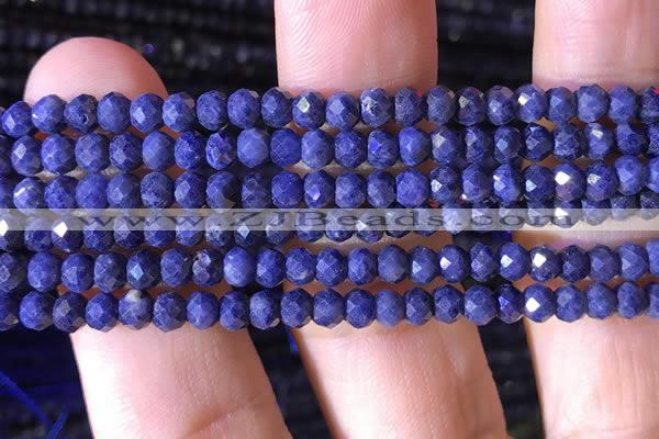 CRB2643 15.5 inches 3*4mm faceted rondelle sapphire beads wholesale