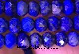 CRB2647 15.5 inches 3*4mm faceted rondelle lapis lazuli beads