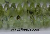 CRB265 15.5 inches 5*12mm rondelle green rutilated quartz beads