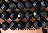 CRB2651 15.5 inches 3*4mm faceted rondelle black spinel beads