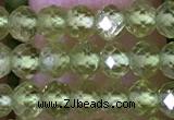 CRB2668 15.5 inches 3*4mm faceted rondelle peridot beads