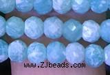 CRB2669 15.5 inches 3*4mm faceted rondelle amazonite beads