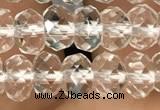 CRB2670 15.5 inches 4*6mm faceted rondelle white crystal beads