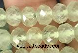 CRB2671 15.5 inches 4*6mm faceted rondelle prehnite beads
