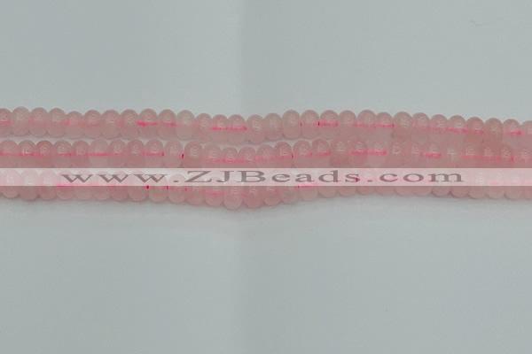 CRB2801 15.5 inches 5*8mm rondelle rose quartz beads wholesale