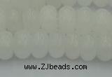 CRB2812 15.5 inches 6*10mm rondelle white jade beads wholesale