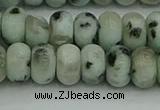 CRB2852 15.5 inches 6*10mm rondelle sesame jasper beads