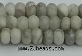 CRB2860 15.5 inches 4*6mm rondelle grey agate beads