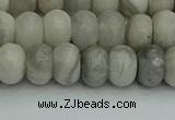 CRB2862 15.5 inches 6*10mm rondelle grey agate beads