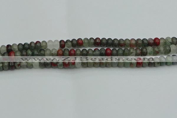 CRB2870 15.5 inches 4*6mm rondelle blood jasper beads