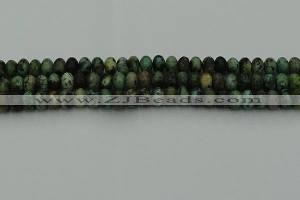 CRB2902 15.5 inches 6*10mm rondelle African turquoise beads