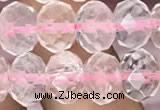 CRB3003 15.5 inches 8*10mm faceted rondelle rose quartz beads