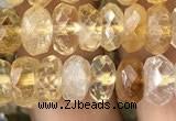 CRB3012 15.5 inches 5*8mm faceted rondelle citrine beads