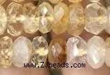 CRB3013 15.5 inches 6*10mm faceted rondelle citrine beads