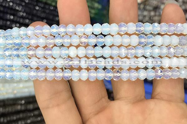 CRB3029 15.5 inches 4*6mm faceted rondelle opal beads wholesale