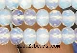 CRB3030 15.5 inches 6*8mm faceted rondelle opal beads wholesale