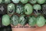 CRB3035 15.5 inches 4*6mm faceted rondelle ruby zoisite beads