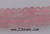 CRB304 15.5 inches 5*8mm - 10*14mm faceted rondelle rose quartz beads