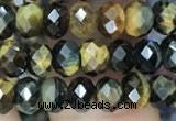 CRB3046 15.5 inches 4*6mm faceted rondelle mixed tiger eye beads