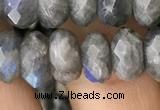 CRB3050 15.5 inches 6*10mm faceted rondelle labradorite beads