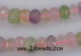 CRB306 5*8mm - 10*14mm faceted rondelle multicolor quartz beads