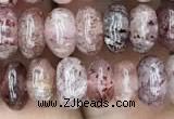 CRB3067 15.5 inches 5*8mm rondelle strawberry quartz beads