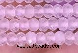 CRB3101 15.5 inches 2*3mm faceted rondelle tiny rose quartz beads