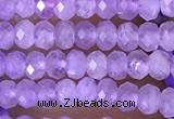 CRB3104 15.5 inches 2*3mm faceted rondelle tiny lavender amethyst beads