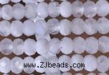 CRB3106 15.5 inches 2*3mm faceted rondelle tiny white moonstone beads