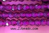 CRB3112 15.5 inches 2*3mm faceted rondelle tiny garnet beads