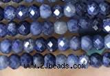 CRB3113 15.5 inches 2*3mm faceted rondelle tiny sapphire beads