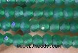 CRB3127 15.5 inches 2*3mm faceted rondelle tiny green agate beads