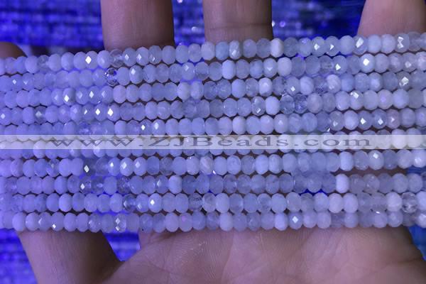 CRB3154 15.5 inches 2.5*4mm faceted rondelle tiny aquamarine beads