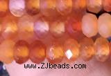CRB3170 15.5 inches 2.5*4mm faceted rondelle tiny red agate beads