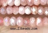 CRB3179 15.5 inches 2.5*4mm faceted rondelle tiny rhodochrosite beads