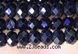 CRB3188 15.5 inches 3*5mm faceted rondelle tiny black spinel beads