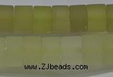 CRB319 15.5 inches 8*12mm tyre matte lemon quartz gemstone beads