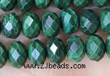 CRB3193 15.5 inches 4*6mm faceted rondelle tiny malachite beads