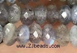 CRB3212 15.5 inches 3.5*6mm faceted rondelle labradorite beads